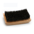 Customized Processing Man's Bristle Hair Brush Rectangle Arc Curved Beard Comb Solid Wood Hard 360 Wave Curve Brush